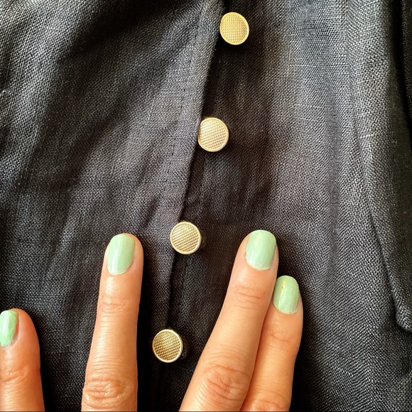 🖤 ZARA BLACK LINEN BOW LOOSE FIT TOP! - Picture 9 of 10